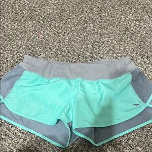 PINK Victoria's Secret Gray and Teal Athletic Shorts